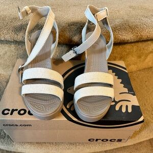 Like NEW Crocs Ankle Strap Wedge Sandal